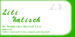 lili walisch business card